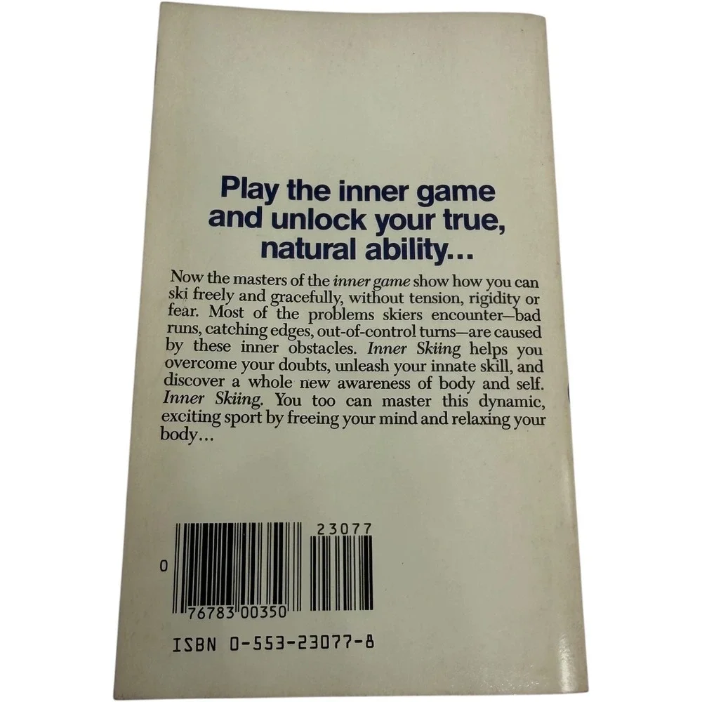 Inner Skiing Timothy Gallwey‎ Bob Kriegel Paperback Vintage 1981 Bantam Book